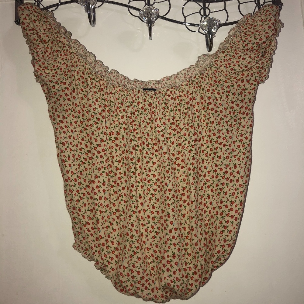 Brandy off-the shoulder floral top
